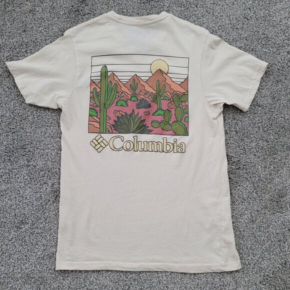 Ladies Columbia Cream Colored T-shirt Small - Picture 6 of 10